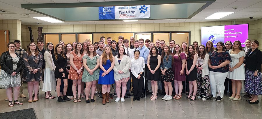 Students honored during the National Technical Honor Society Induction Ceremony