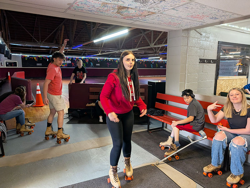 Students rewarded with a field trip to the Funland Skating Rink in Wellsville, New York